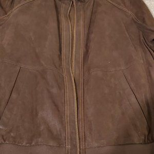 Wilsons Vintage Leather Bomber Jacket Dark Brown